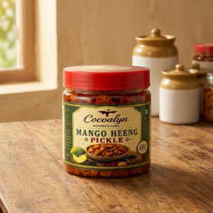 Cocoalyn Hing Pickle homemade traditional Indian pickle in glass jar